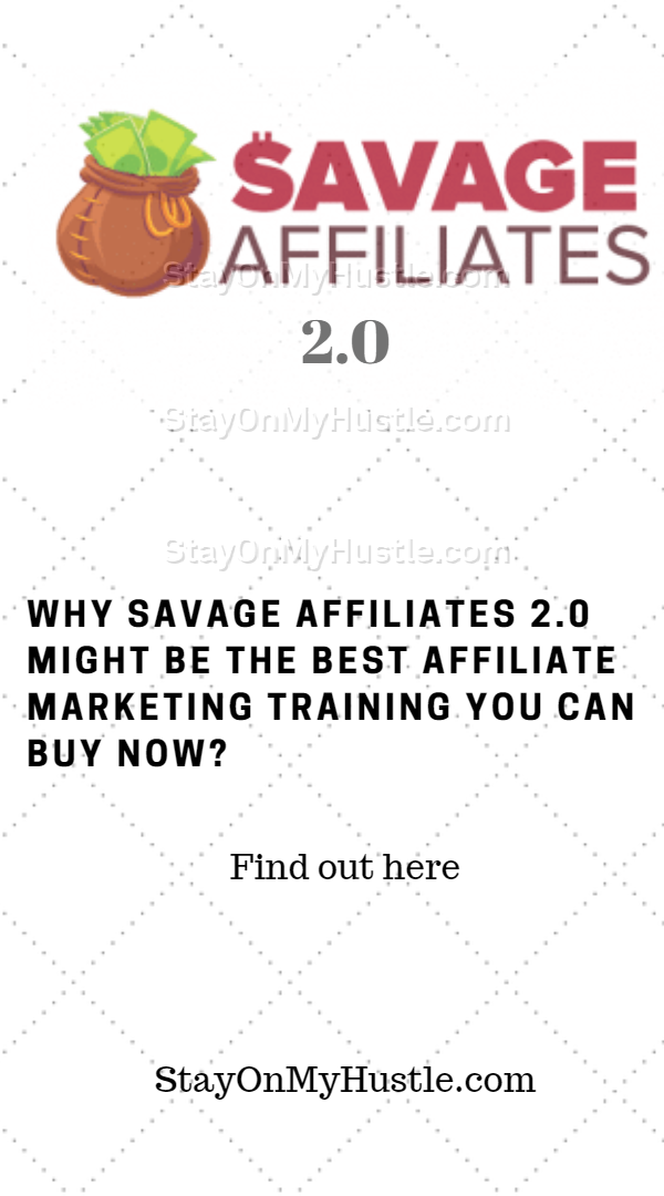 Pinterest graphic for blog post titled Savage Affiliates 2.0 review