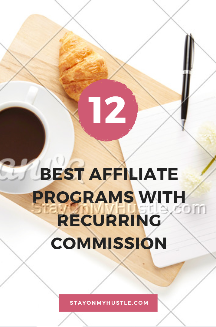 pinterest graphic of blog post Best Affiliate programs with recurring commissions