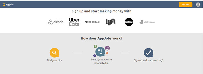 AppJobs main page