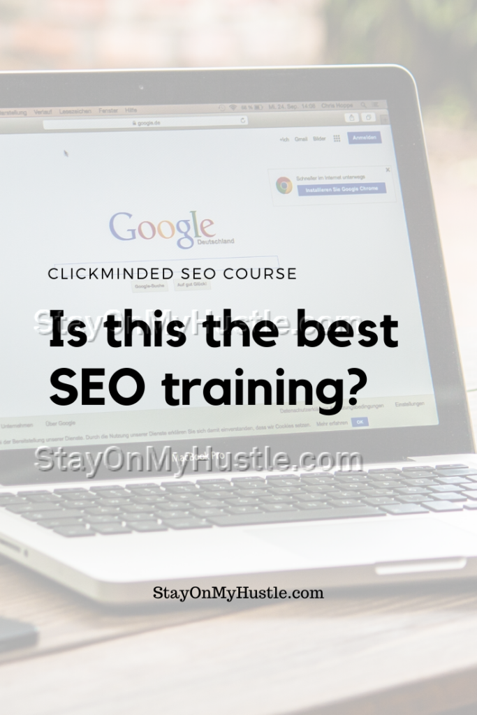 Pinterest graphic of ClickMinded SEO course review