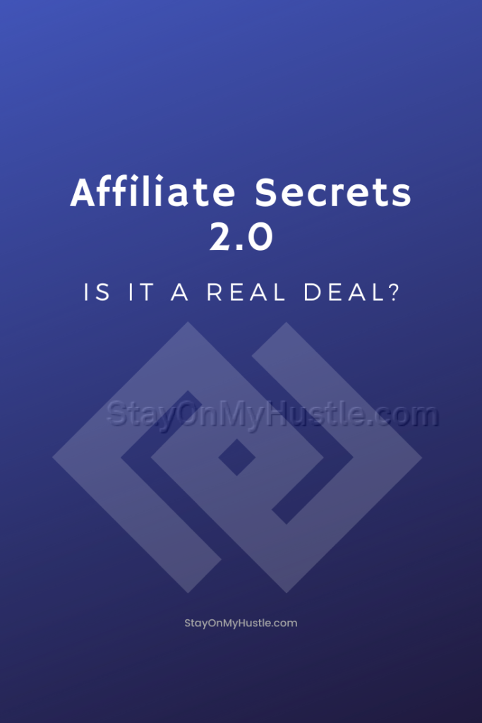 Pinterest graphic of Affiliate Secrets 2.0 review