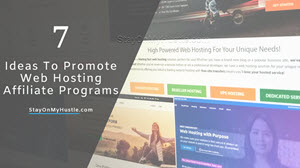 ideas to promote web hosting affiliate program