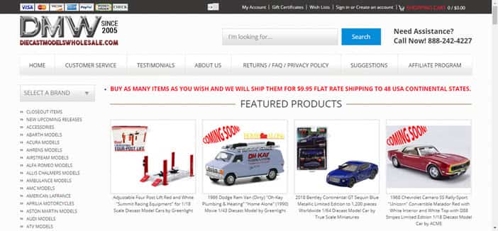 dmw diecast models